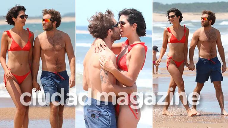 ¡Amor con vista al mar! Nicolás Riera, muy apasionado con su novia en las playas de Punta del Este