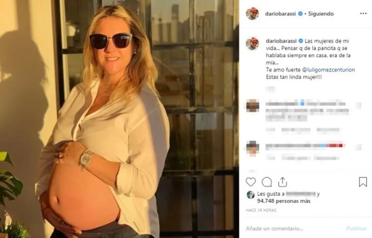 El divertido comentario de Darío Barassi tras compartir una dulce foto de su mujer embarazada