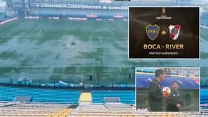 Copa Libertadores: el partido de ida entre Boca y River fue suspendido por la lluvia