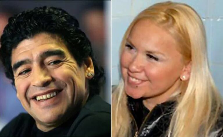 Diego Maradona y Verónica Ojeda. (Fotos: archivo Web)