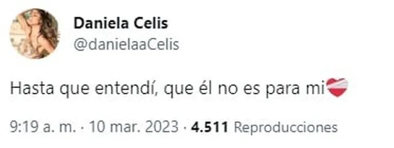 Daniela Celis, con el corazón roto: el llamativo posteo que confirmaría su separación de Thiago Medina
