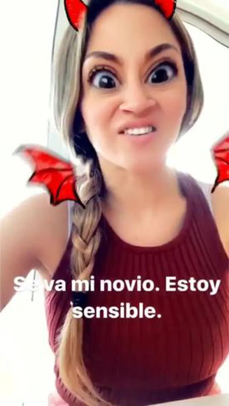 Los divertidos videos que Jimena Barón le manda a Juan Martín del Potro por WhatsApp: "Se va mi novio, estoy sensible"