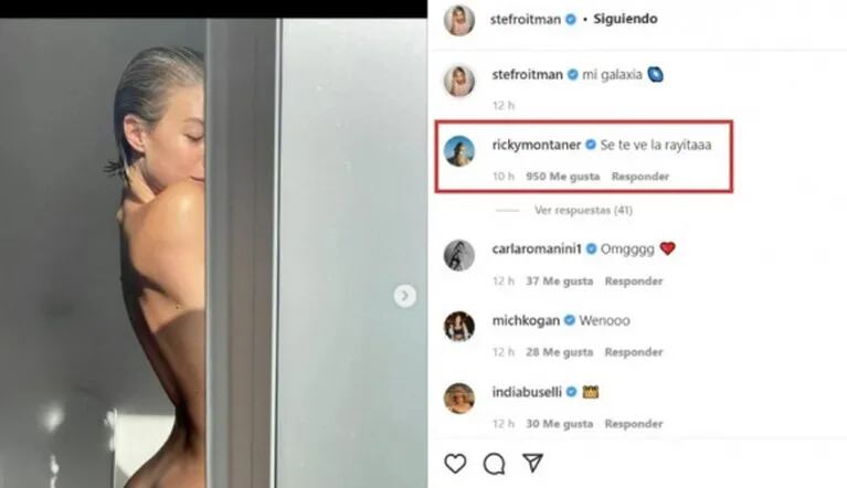 Ricky Montaner reaccionó picante al ver el posteo más sensual de Stefi Roitman 