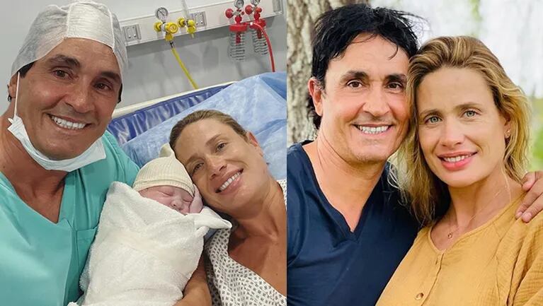 Sebastián Estevanez compartió la primera foto de su bebé recién nacido.