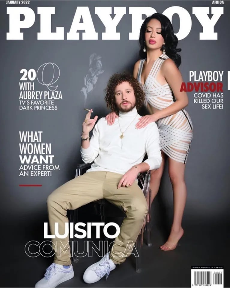 Luisito Comunica protagoniza la tapa de la revista Playboy África fumando marihuana