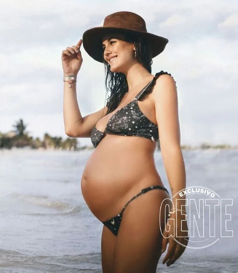 Las fotos de Luli Fernández, embarazada de 30 semanas, en la Riviera Maya: "No tengo náuseas, sueño ni acidez"