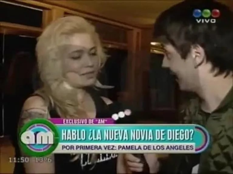 Habló Pamela de los Angeles, la rubia del apasionado beso con Diego Maradona: "Nosotros sacamos la foto y después se filtró"