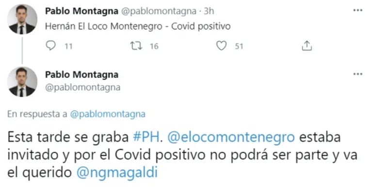 Fuerte reacción del "Loco" Montenegro luego de que dijeran que tenía coronavirus: "No soy covid positivo"