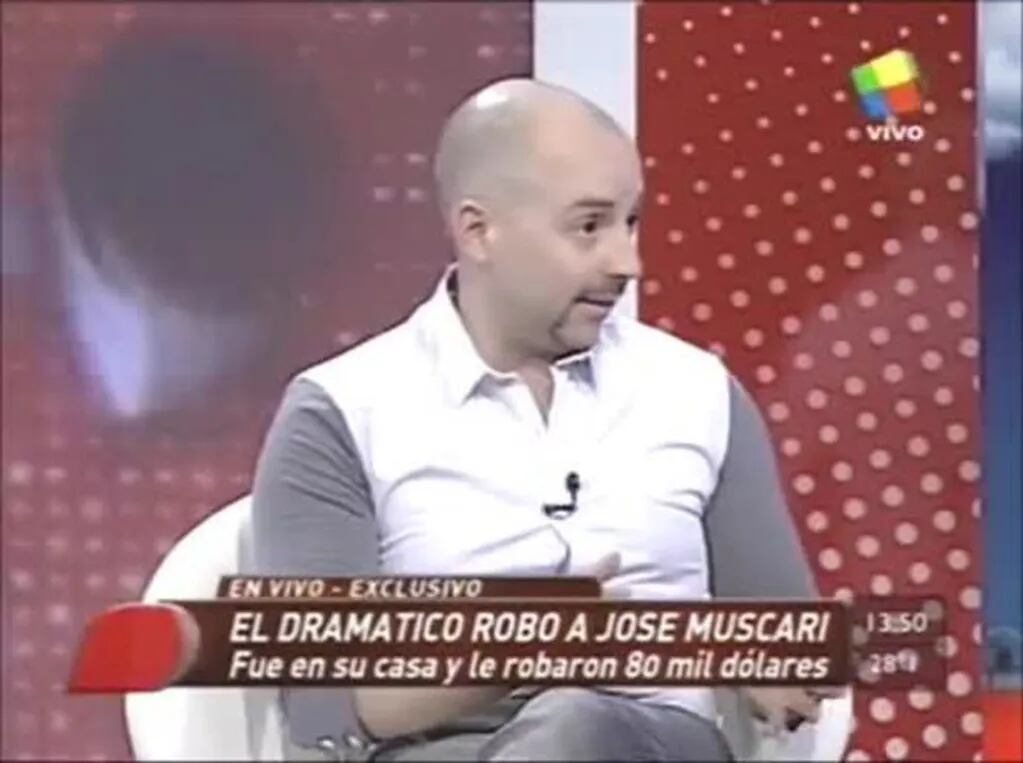 José María Muscari, sobre el robo: “Cometí el gran error de no poner el dinero en el banco”