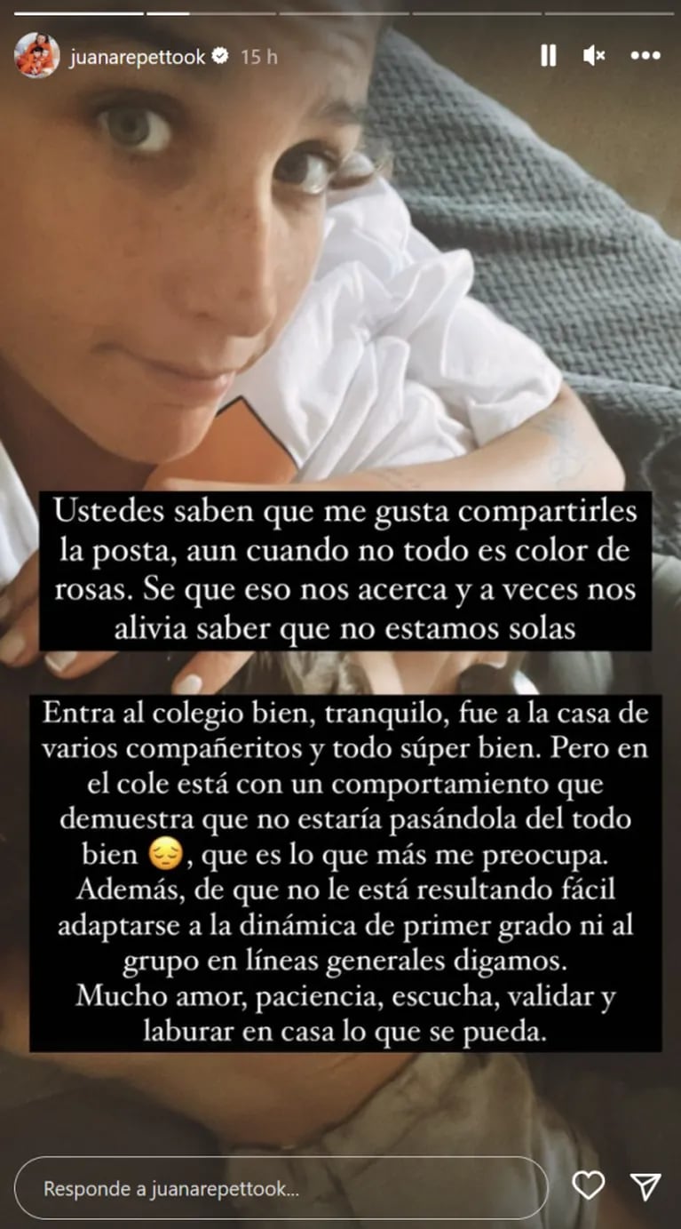 Juana Repetto, angustiada por el comportamiento de su hijo Toribio en el colegio: “No la pasa bien”