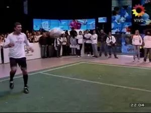 La gran perlita de Martín Palermo en el fútbol tenis vs. Marcelo Tinelli y Adrián Suar