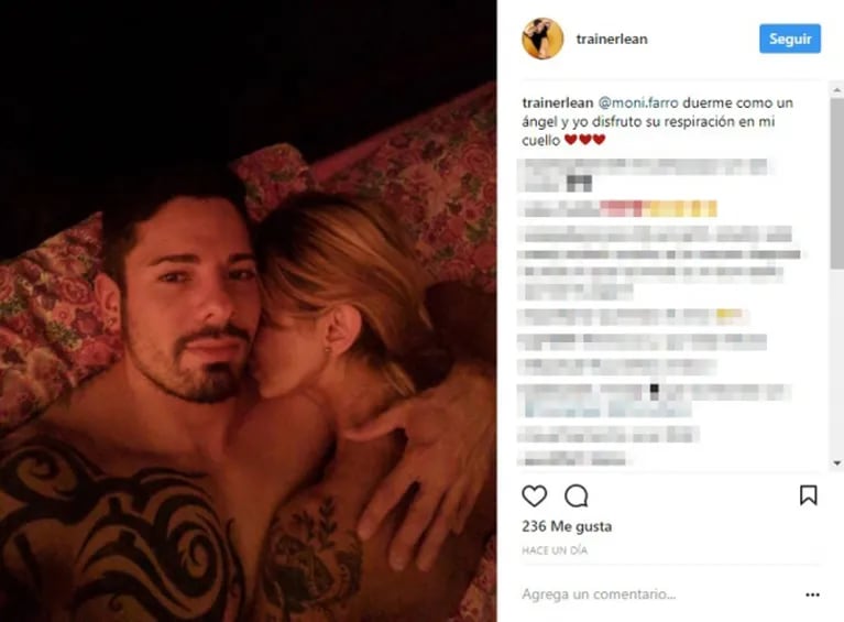 La foto hot de Mónica Farro durmiendo con su novio