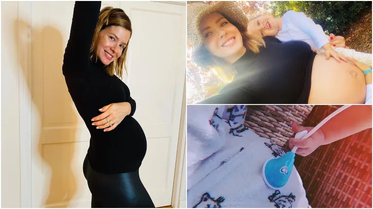 China Suárez compartió el video más tierno de Magnolia revisándole su pancita de embarazada