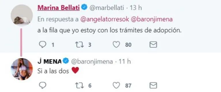 El divertido comentario de Ángela Torres a Jimena Barón sobre Momo: "Cuando crezca, ¿puedo ser su novia?"