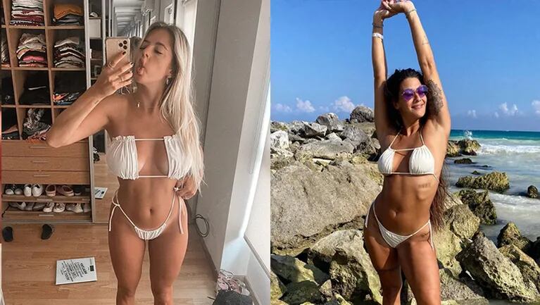 Nati e Ivana lucieron la misma bikini en Instagram.