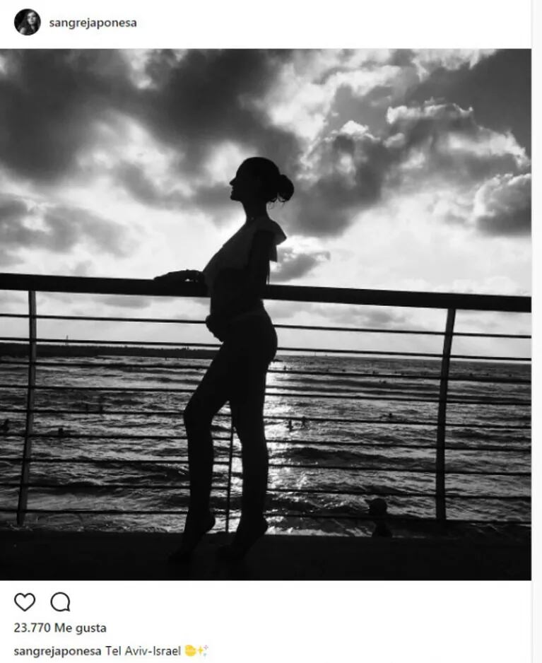 La foto maternal de la China Suárez, embarazada de casi cuatro meses en Israel