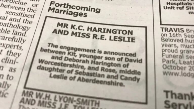 ¡Boda famosa! Kit Harington y Rose Leslie, de Game of Thrones, anunciaron su compromiso ¡en el diario!