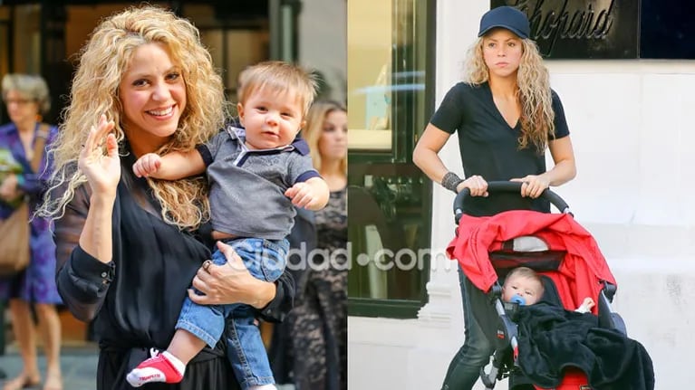 Shakira y su pequeño hijo Sasha, el dúo más canchero en Nueva York (Fotos: Grosby Group). 