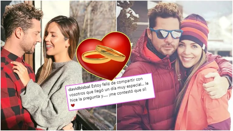 David Bisbal anunció su casamiento con Rosanna Zanetti, tras casi 2 años de relación (Fotos: Instagram)