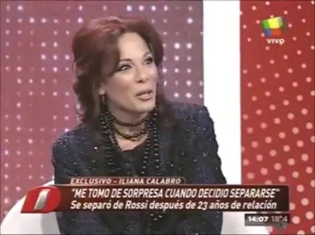 Iliana Calabró: “Le pedí a Rossi que él me sacara la alianza de casados” 