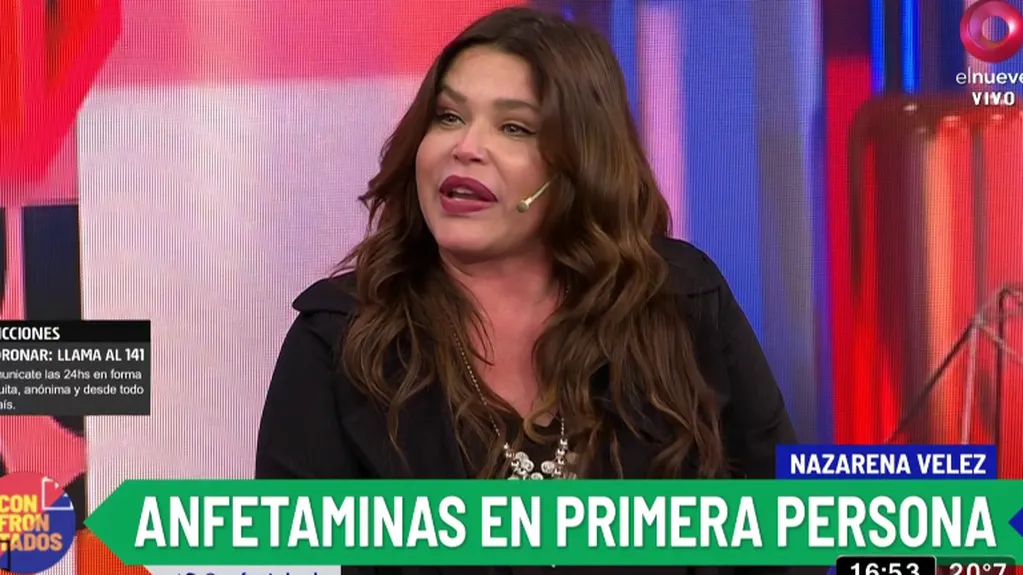 Nazarena Vélez habló de su pasada adicción a las anfetaminas en Confrontados