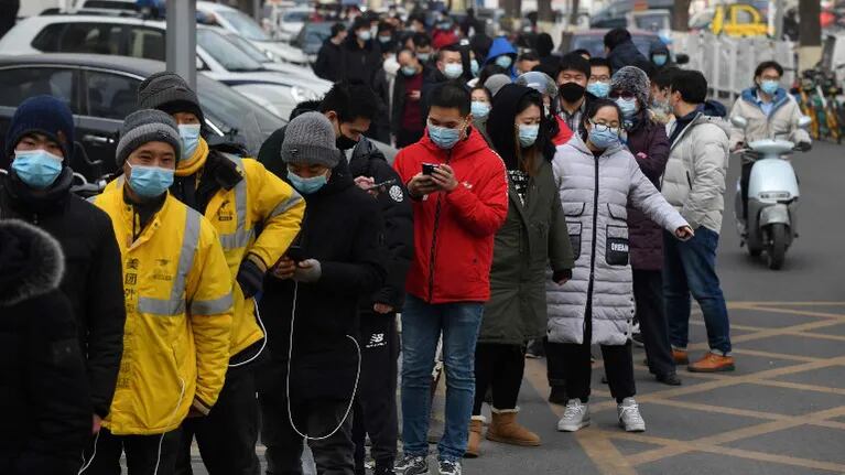 China lanza testeo masivo en Beijing por un nuevo rebrote de coronavirus. Foto: AFP.