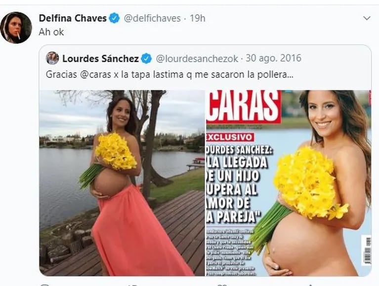 Delfina Chaves le recordó a Lourdes Sánchez otra polémica tapa de Caras... ¡con ella de protagonista!