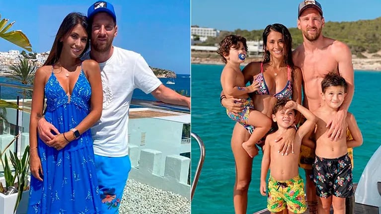 Las vacaciones playeras de Lionel Messi con Antonela Roccuzzo y sus hijos en Ibiza