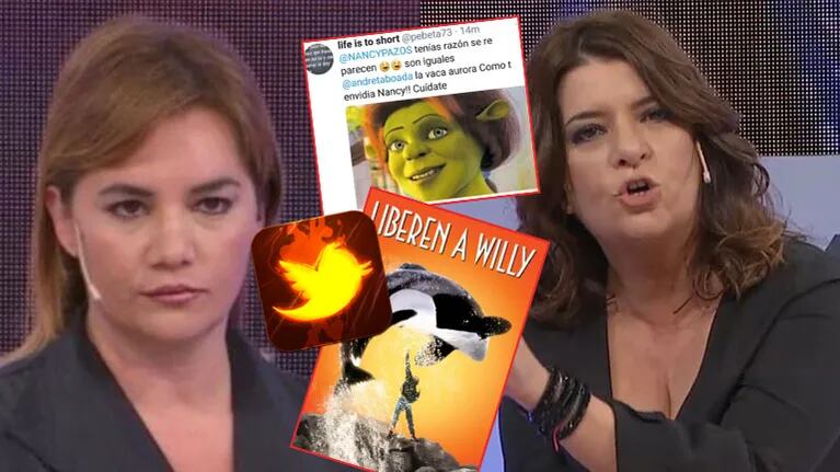 La guerra de Nancy Pazos y Andrea Taboada en Twitter: chicanas muy filosas, polémica ¡y bloqueo! 