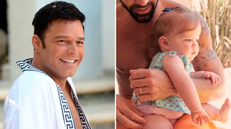 Ricky Martin compartió la primera foto de Lucía, en sus brazos.