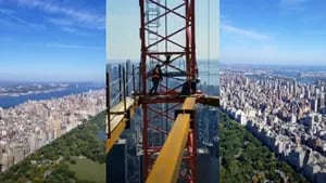Así son las vistas de un obrero de la construcción en un rascacielos de la ciudad de Nueva York