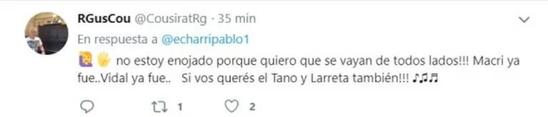 El picante tweet de Pablo Echarri contra Mauricio Macri tras la derrota de Boca: "Logró lo impensado"