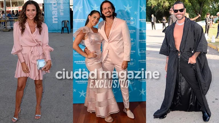 Julieta Ortega, Celeste Muriega y Cristian Sancho, Mariano Caprarola, en los Premios Estrella de Mar (Fotos: GM Press). 