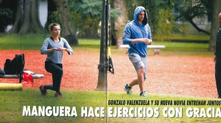 La rutina fitness de Gonzalo Valenzuela junto a su bella novia, María Gracia Omegna