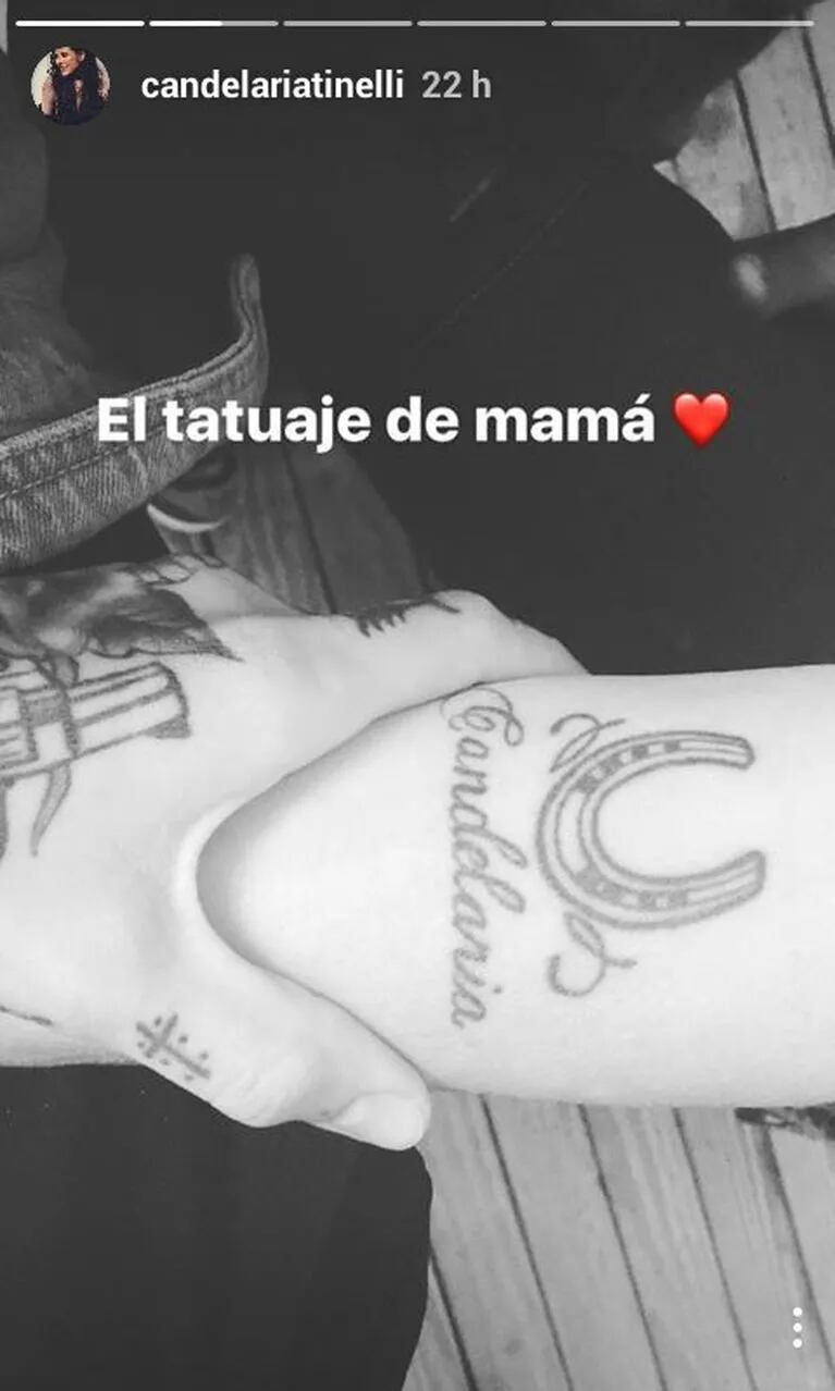 Mirá el tatuaje que se hizo Soledad Aquino, la mamá de Cande Tinelli, dedicado a su hija