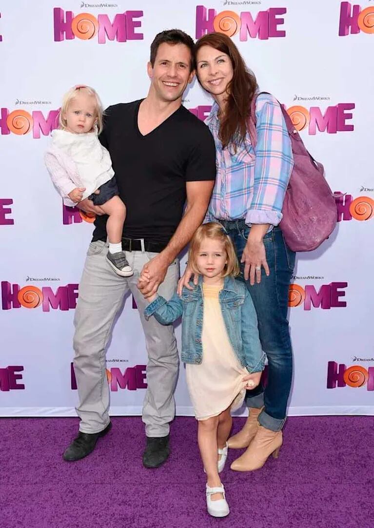 Christian Oliver, su exesposa Jessica Klepser y sus dos hijas, Madita y Annik