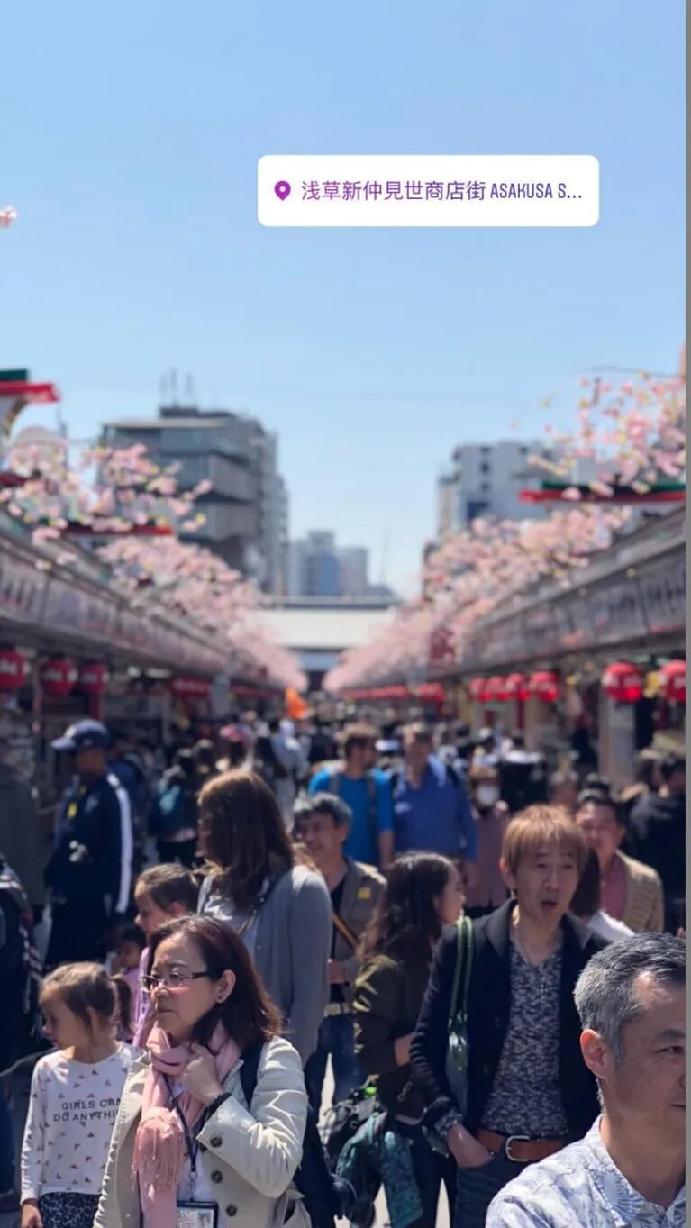 El álbum de fotos de las exóticas vacaciones de Franco Masini en Japón y su "problema" para comer con palitos 