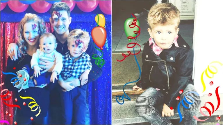 El festejo de cumpleaños de Noah Bublé y los tiernos saludos de sus padres (Fotos: Instagram y Twitter)