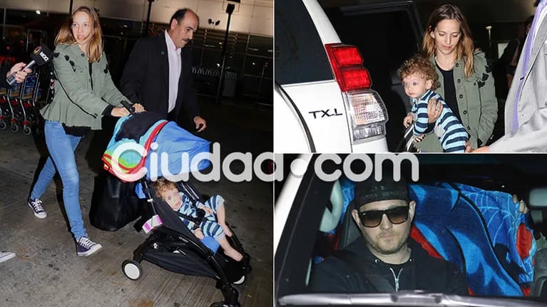 Luisana Lopilato regresó a la Argentina junto a Michael Bublé y sus hijos  (Foto: Movilpress)