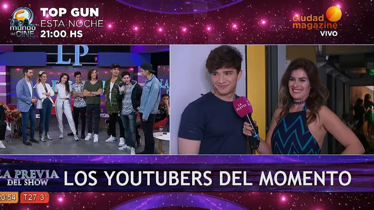 Los Youtubers del momento alentaron a Julián Serrano y a Sofi Morandi