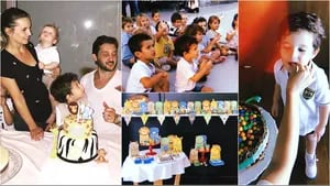Sabrina Garciarena y Germán Paoloski festejaron los 4 años de su hijo León (Fotos: Instagram)