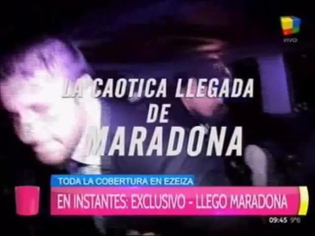 La llegada de Diego Maradona al país