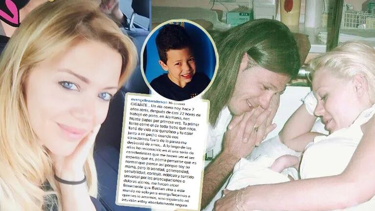 La emotiva carta de Evangelina Anderson a su hijo Bastian por su cumpleaños (Foto: Instagram)