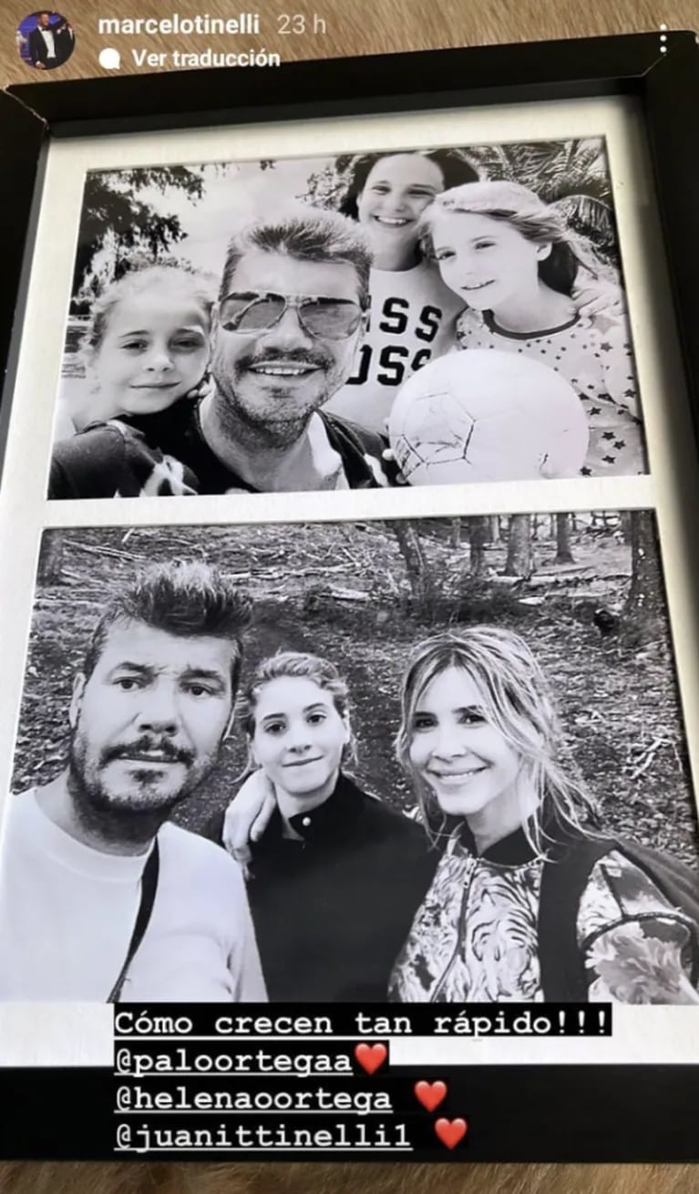 Marcelo Tinelli compartió una dulce postal de Juanita y las hijas de Guillermina Valdés: "Crecen tan rápido"