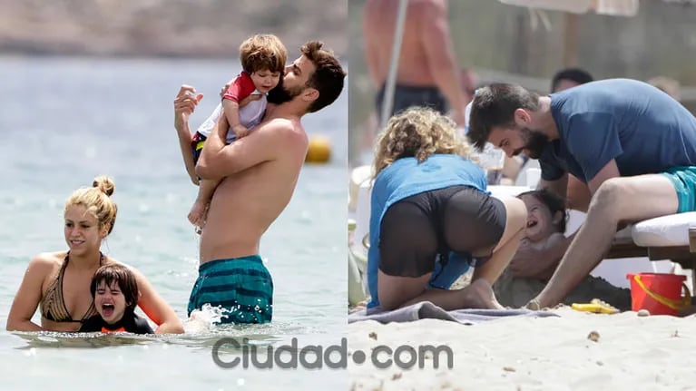 Shakira y Piqué, enamorados en Ibiza junto a sus hijos (Fotos: GrosbyGroup).