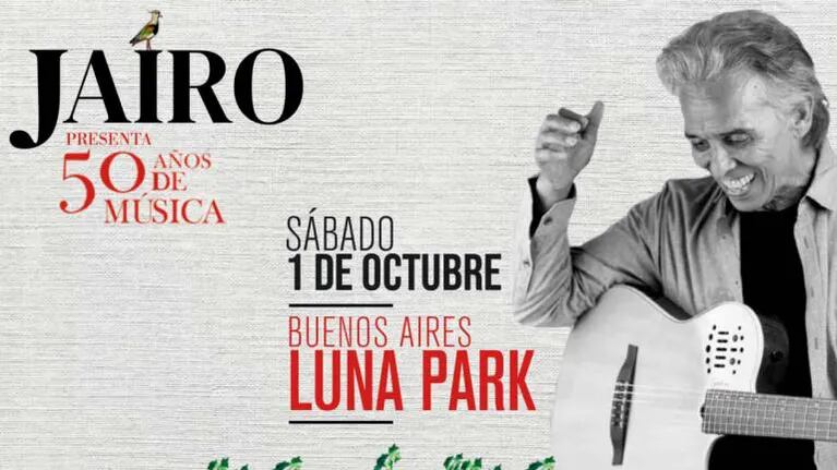 Jairo tocará el 1 de octubre en el Luna Park: cómo comprar entradas
