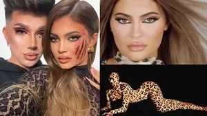Kylie se caracterizó como un leopardo.