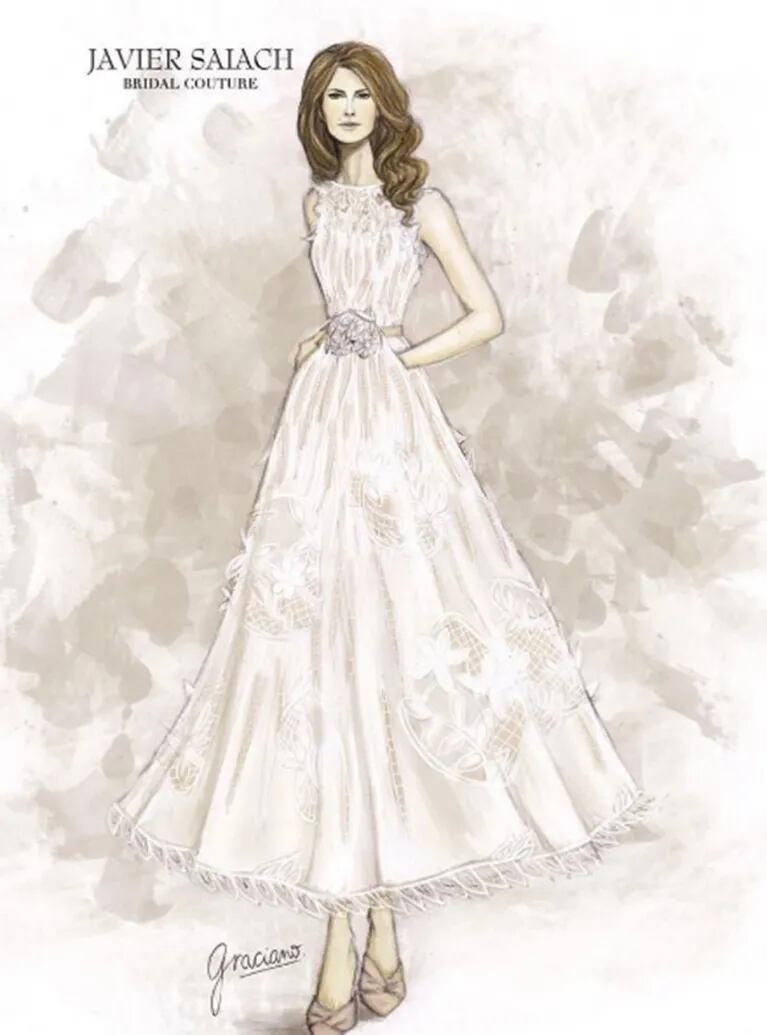 El comentado parecido del vestido de novia de Isabel Macedo con un diseño que usó Mariana Fabbiani ¡hace más de un año! 