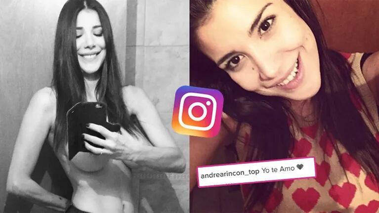 Andrea Rincón calentó las redes sociales con una foto en topless (Fotos: Instagram). 