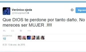 Verónica Ojeda también le respondió en la red social (Foto: Captura). 